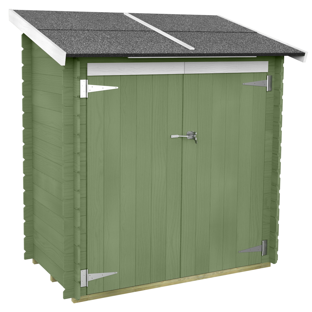 Alce Ambrogio 155x85 verde Casetta da giardino in legno Tetto monofalda 155x85x165 cm Casette in legno per attrezzi a una falda