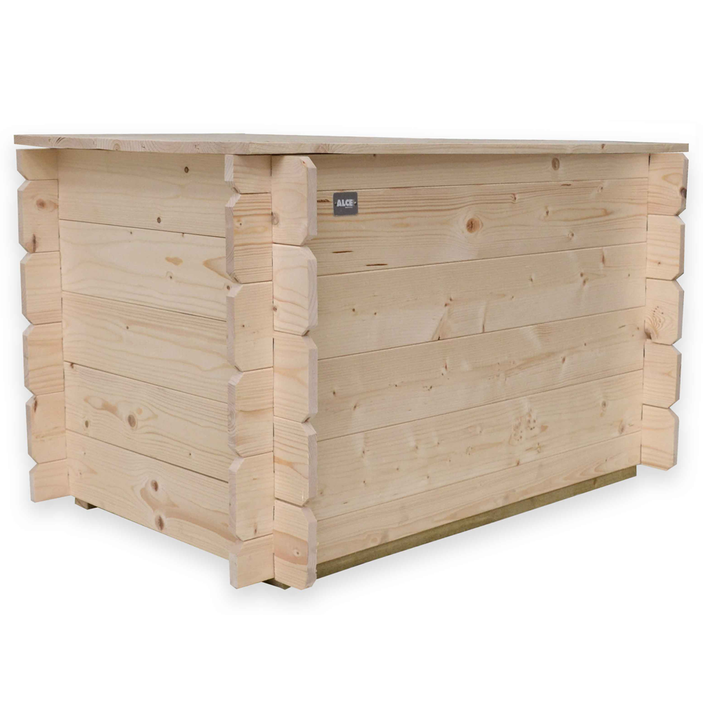 Alce Giunone Baule porta attrezzi da giardino 98x60xh54 cm Armadi e bauli in legno per esterno
