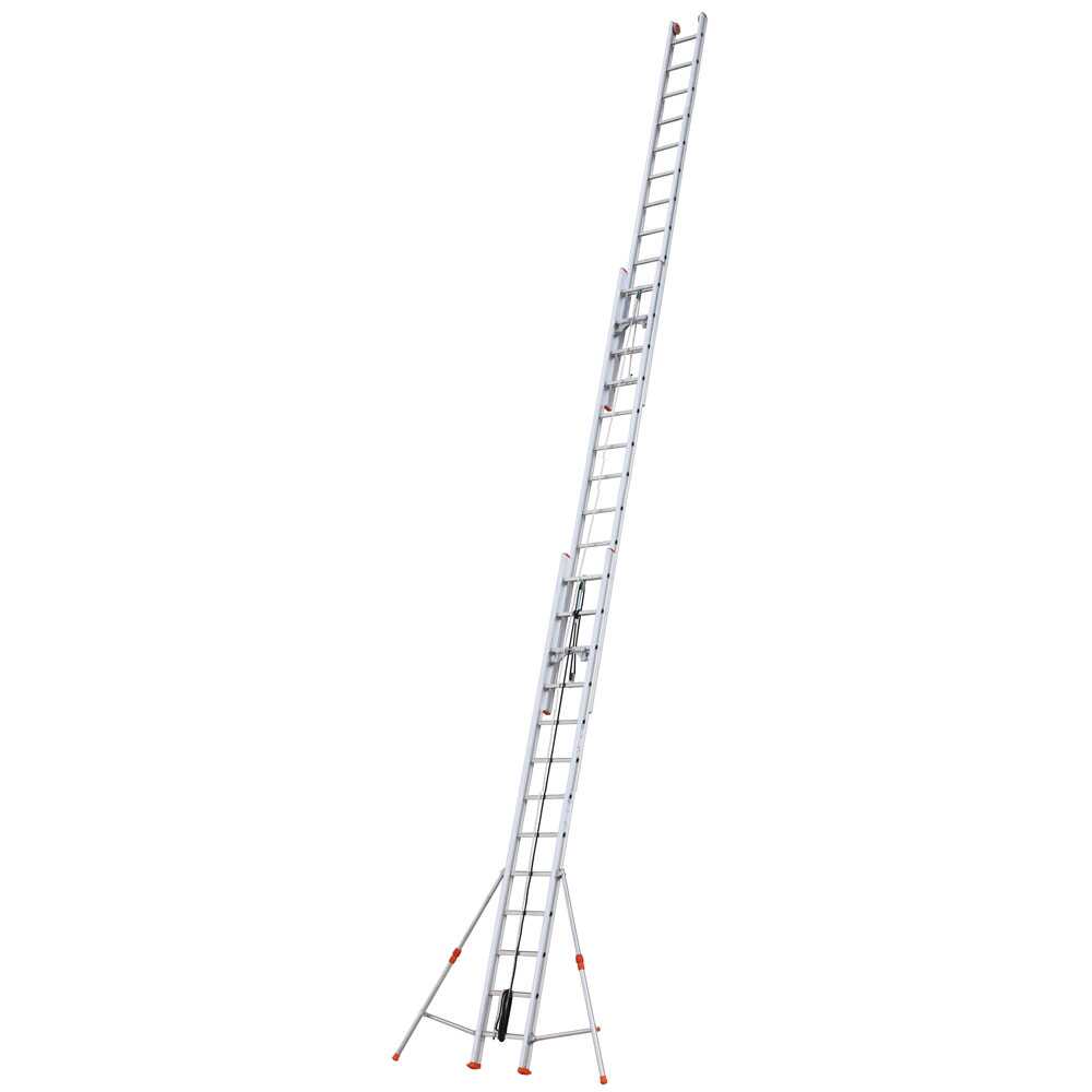 Facal Roller R41-3S 3x13 gradini, 10.34 m Scala tripla telescopica in alluminio Con stabilizzatori Altezza stimata operativa 11.24 m Scale in allumini