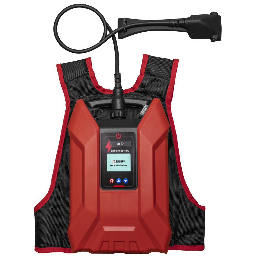Blue Bird OUTLET DA ESPOSIZIONE Kit zaino a batteria 50.4 V -18 Ah Abbacchiatori e Scuotitori per olive Outlet