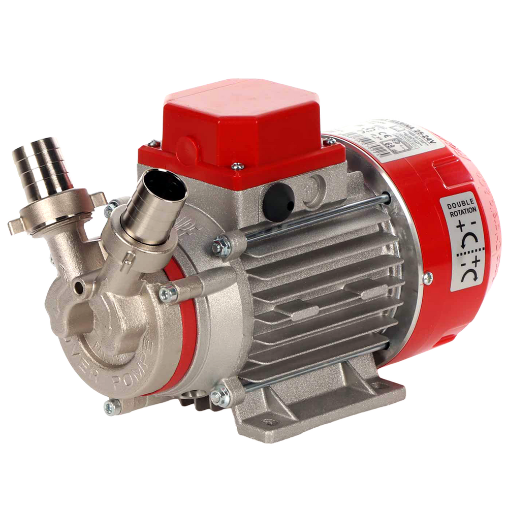 Rover Pompe Novax Marina 25 Pompa elettrica da travaso in lega antiossidante 24 V travaso in acciaio inox e lega antiossidante a batteria 24V