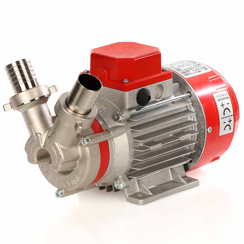 Rover Pompe Novax Marina 30 Pompa elettrica da travaso in lega antiossidante 24 V travaso in acciaio inox e lega antiossidante a batteria 24V