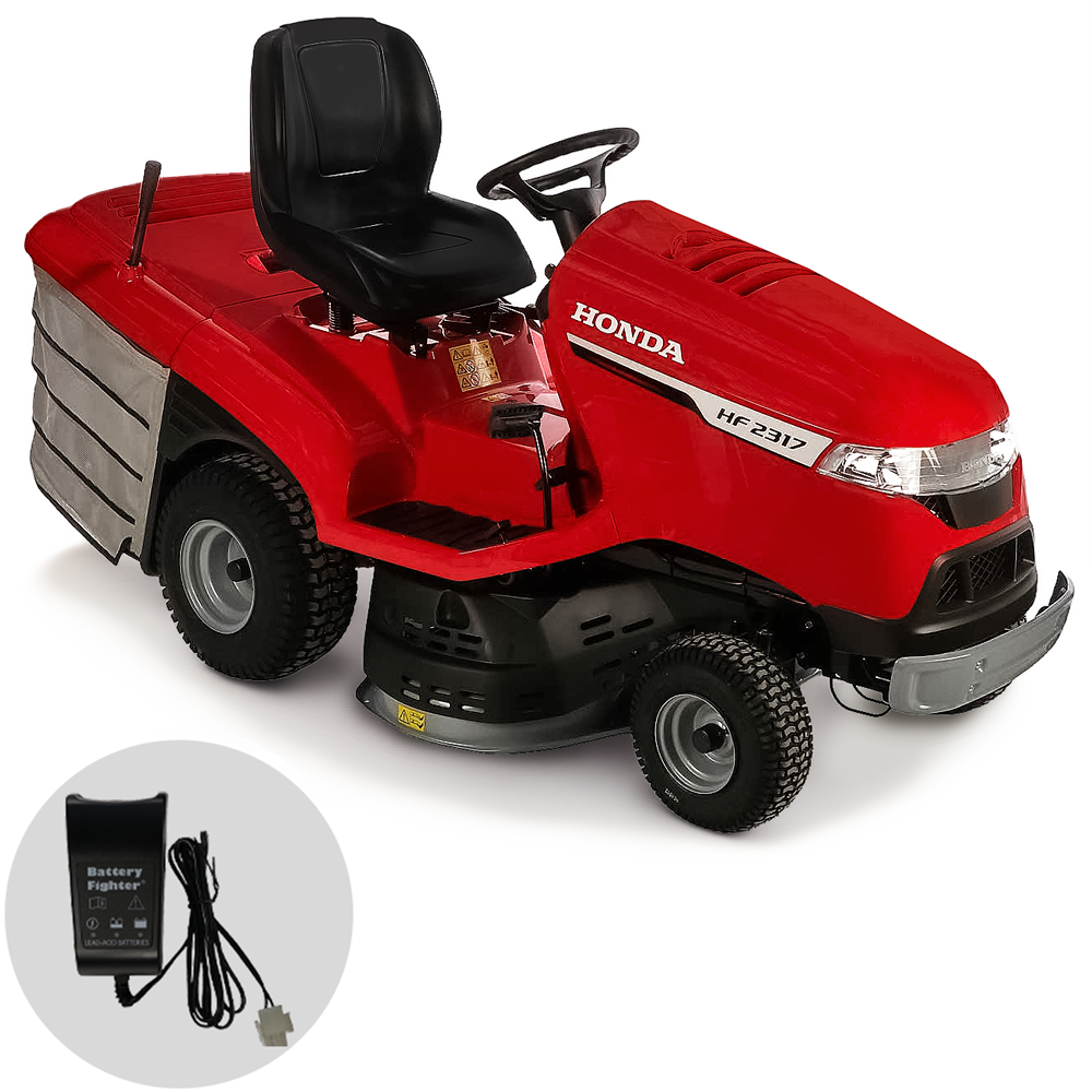 Honda HF 2317 HME Trattorino tagliaerba Cambio idrostatico Motore GCV530 Cesto di raccolta Trattorini a scoppio con cofano anteriore e cesto di raccol