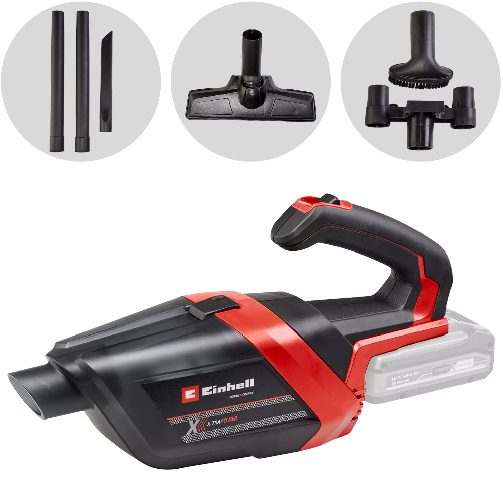 Einhell TE-HV 18/06 Li Solo Aspirapolvere portatile a batteria 18V SENZA BATTERIE E CARICABATTERIE Aspirabriciole