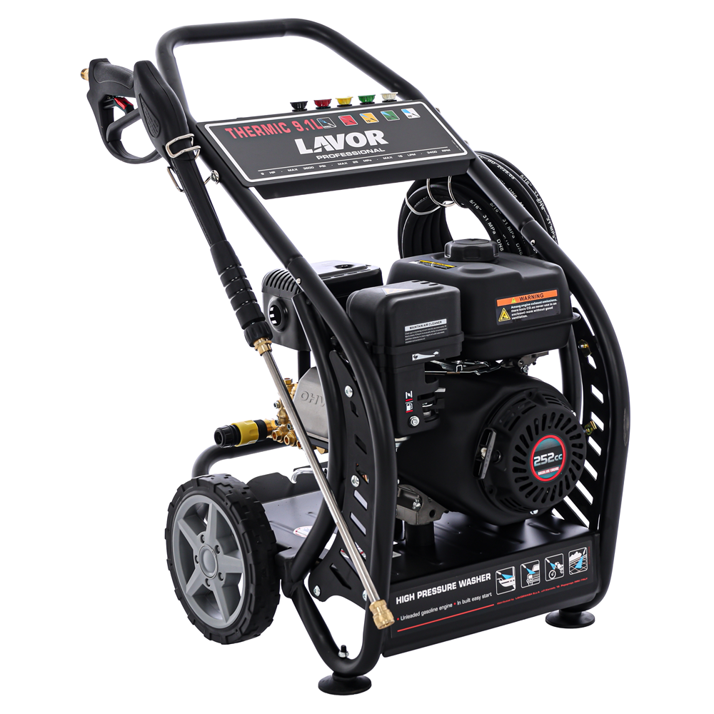 Lavor Thermic 9.1L Idropulitrice a scoppio 220 bar 780 l/h motore Loncin benzina 8HP Idropulitrici a scoppio semiprofessionali