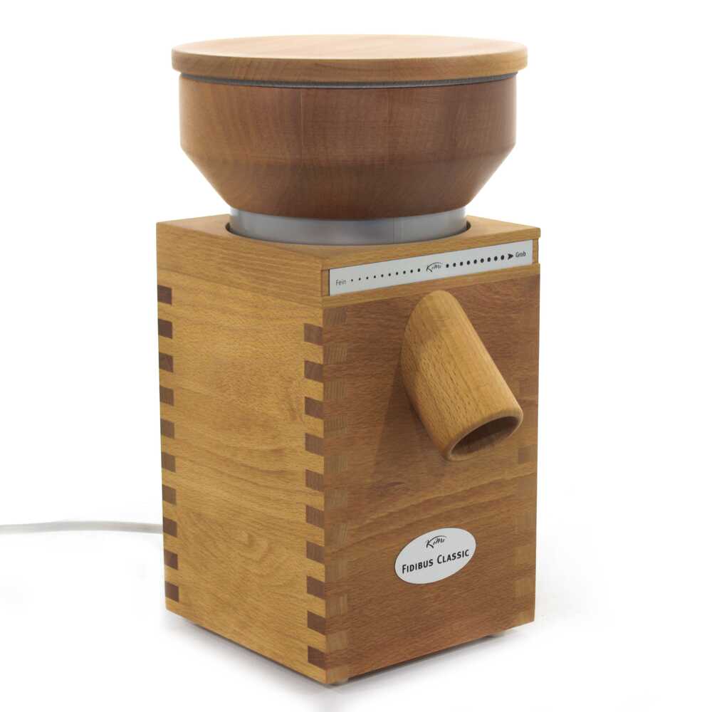 Komo OUTLET DA ESPOSIZIONE Fidibus Classic Mulino per farina in faggio massiccio 360W Mulini a pietra per farina Outlet