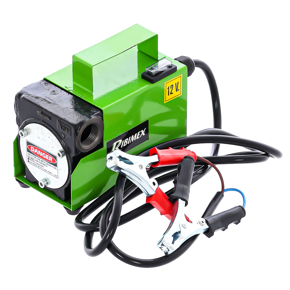 Ribimex PRPG12V Pompa da travaso per gasolio 12V Pompe per travaso gasolio a batteria 12 V