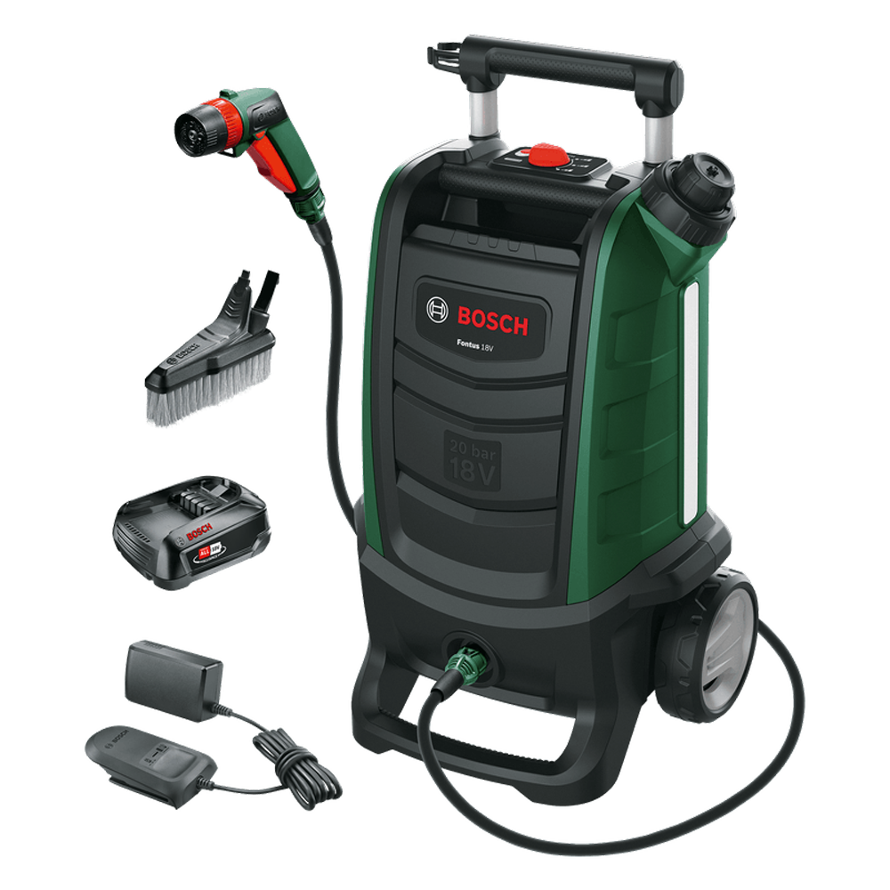 Bosch OUTLET UTILIZZATO PER PROVA Fontus GEN 2 Idropulitrice a batteria portatile 20 bar 180l/h serbatoio 15 l Idropulitrici Outlet