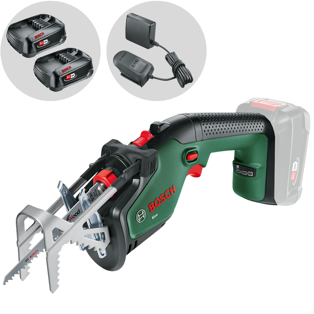 Bosch KEO Seghetto a gattuccio a batteria 18V 2.5Ah Seghetti alternativi a batteria