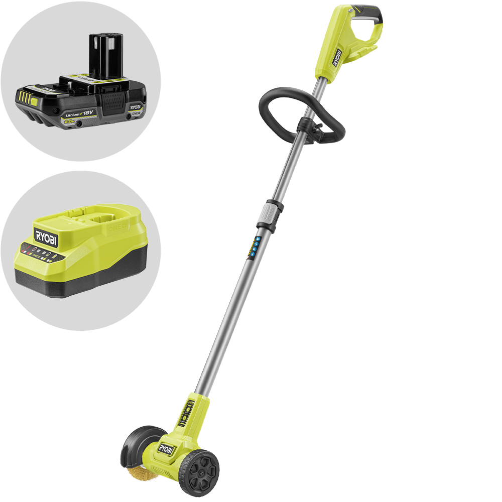 Ryobi RY18PCC-120 Pulisci fughe a batteria 18V 2Ah Pulisci fughe pavimenti per esterno