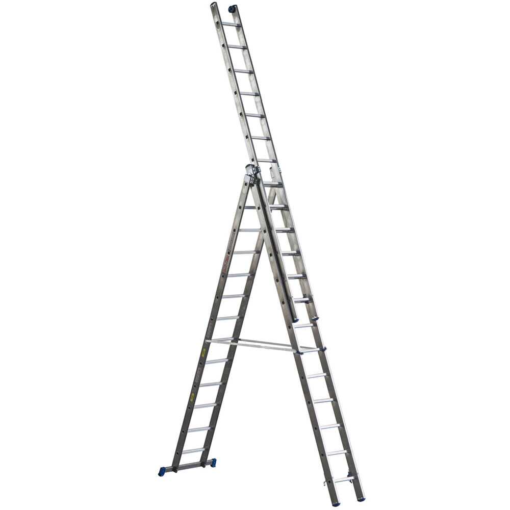 Marchetti OUTLET PICCOLI DIFETTI ESTETICI Azzurra A3 A313, 3x13 gradini, 9.20 m Scala in alluminio allungabile Altezza stimata operativa 10.20 m Scale