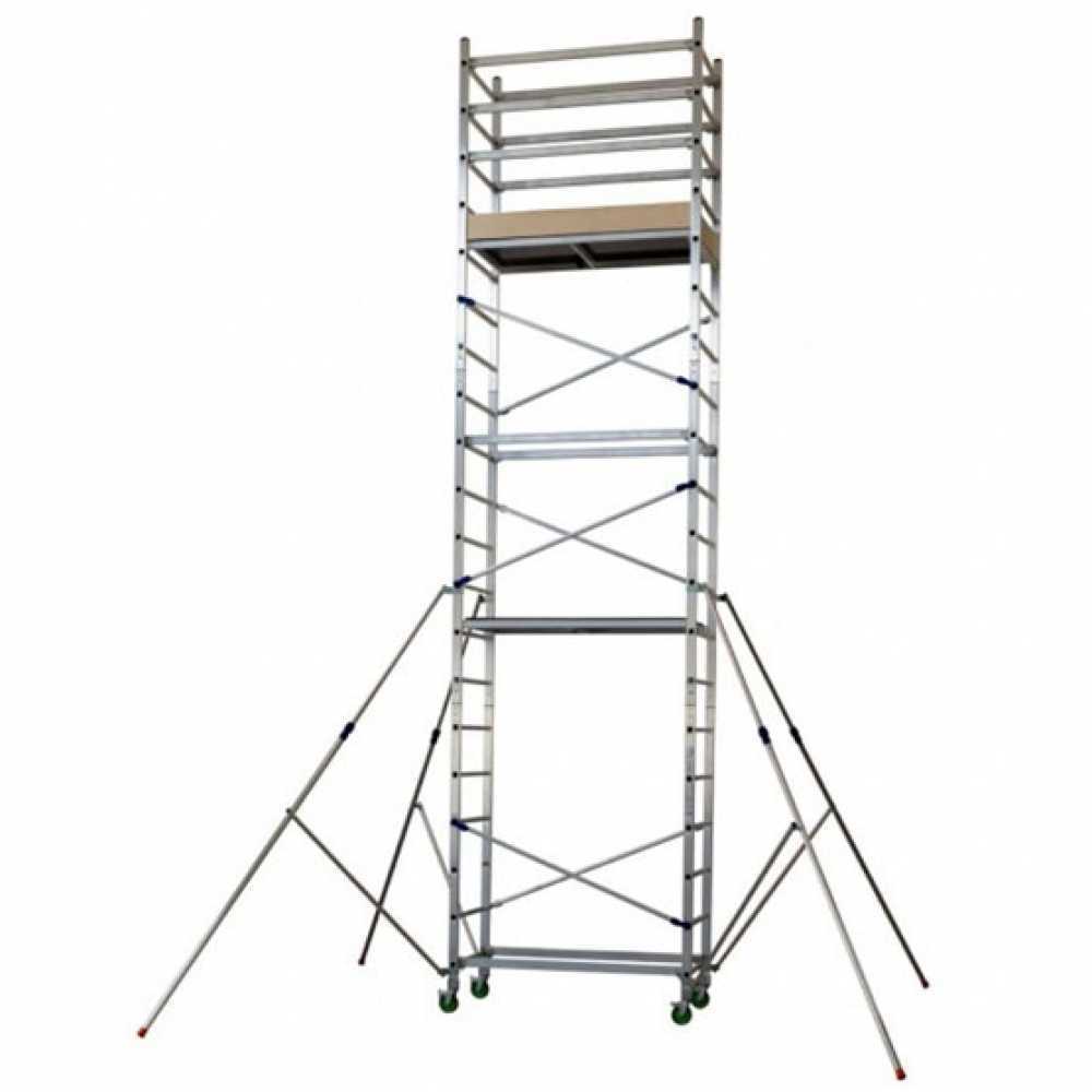 Facal Alto 620 Trabattello professionale in alluminio 4 ruote frenanti Altezza 6,20m Trabattelli 6 metri