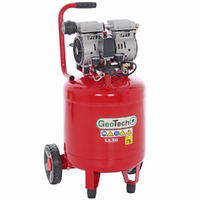 GeoTech S-AC50V-8-10 - Compressore aria elettrico oilless - Motore 1 HP - 50 lt Verticale Silenziato