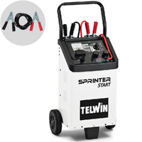 Telwin Sprinter 6000 Start - Caricabatterie auto e avviatore - batterie 12/24V, 20 a 1550 Ah