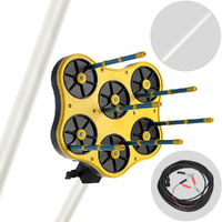 RagnOlive Light - Abbacchiatore elettrico 220/270 cm a batteria tipo auto con cavo in dotazione - Asta fissa in alluminio + prolunga