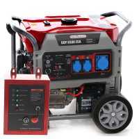 GeoTech Pro GGP 6500 ESA - Generatore di corrente carrellato con AVR avv. elettrico 5.4 kW - Continua 5 kW Monofase + ATS