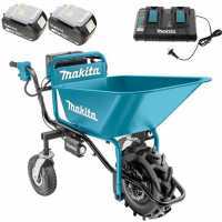 Makita DCU180 - Carriola elettrica con ruote con vasca - 2 batterie 18V 5Ah