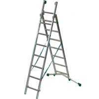 Facal Super Prima, 7+8 gradini, 4.20 mt - Scala in alluminio trasformabile