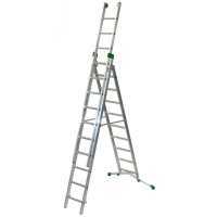 Facal Super Prima P320-3, 9+10+10 gradini, 7.20 m - Scala in alluminio allungabile - Altezza stimata operativa 8.20 m