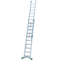 Facal Super Prima P320-2F, 9+10 gradini, 5.10 m - Scala in alluminio con fune - Altezza stimata operativa 6 m