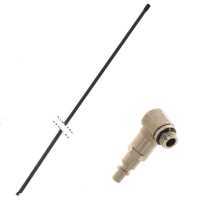 Asta nera per abbacchiatori c/rub - Fissa - in alluminio ExtraLight 200 cm