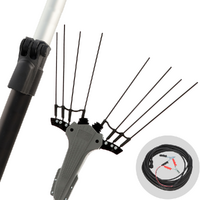 Volpi Olytech Mondial 755XL - Abbacchiatore elettrico 240/360 cm a batteria tipo auto con cavo in dotazione - Asta telescopica in alluminio - Scegli tra più configurazioni