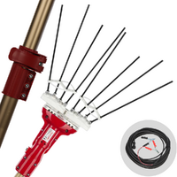 Sbaraglia Adrian - Abbacchiatore elettrico 150/250 cm a batteria tipo auto con cavo in dotazione - Asta telescopica in alluminio