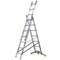 Gierre G-LEVEL AL405GL, 3x7 gradini, 4.07 m - Scala in alluminio - Altezza stimata operativa 4.96 m