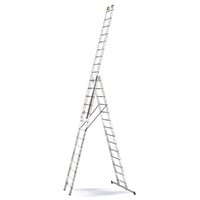 Svelt Euro E3 SCE30050, 3x16 gradini, 11.90 m - Scala telescopica in alluminio - Altezza stimata operativa 12.90 m