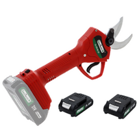 GeoTech MS 30 - Forbice elettrica da potatura - 2x 18V 2Ah - Diametro di taglio 30mm