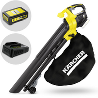 Karcher BLV 18-200 - Soffiatore aspiratore per foglie a batteria - Batteria e caricabatteria