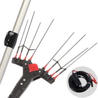 Castellari Vertigo C 30V - Abbacchiatore elettrico a batteria tipo auto con cavo in dotazione - Asta telescopica in alluminio 190/240 cm