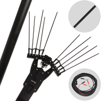 Blue Bird Tirreno 3500 - Abbacchiatore elettrico 250/350 cm a batteria tipo auto con cavo in dotazione - Fissa + prolunga