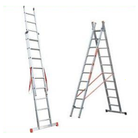 Facal Genia G350-2, 2x11 gradini, 5.90 m - Scala telescopica in alluminio - Altezza stimata operativa 6.80 m