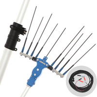 Paterlini OLIVELOX BA 3 - Abbacchiatore elettrico 225/315 cm a batteria tipo auto con cavo in dotazione - Asta telescopica in alluminio - Scegli tra più configurazioni