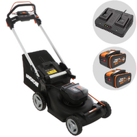 Worx Nitro WG749E - Tagliaerba semovente a batteria - 2x20V/4Ah - Taglio 46 cm