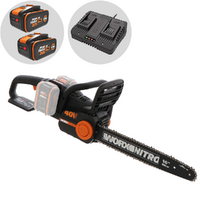 Worx WG385E Nitro - Elettrosega a batteria - 2 x 40V 4Ah - Lama da 40cm