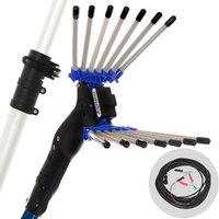 Paterlini V-UP - Abbacchiatore elettrico 225/315 cm a batteria tipo auto con cavo in dotazione - Asta telescopica in alluminio - Scegli tra più configurazioni