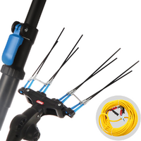 Lisam Thor - Abbacchiatore Elettrico 250/350 cm a batteria tipo auto con cavo in dotazione - Asta Telescopica in carbonio - Scegli tra più configurazioni
