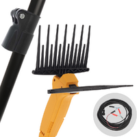 Volpi Olytech Dualcomb 13 - Abbacchiatore elettrico 200/290 cm a batteria tipo auto con cavo in dotazione - Asta telescopica - Scegli tra più configurazioni