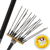 Lisam Swing 12V - Abbacchiatore elettrico 240 cm a batteria tipo auto con cavo in dotazione - Asta fissa in carbonio - Scegli tra più configurazioni