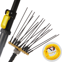 Lisam Swing 12V - Abbacchiatore elettrico 220/300 cm a batteria tipo auto con cavo in dotazione - Asta telescopica in carbonio - Scegli tra più configurazioni