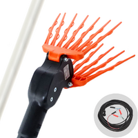 TecnoVIR Olivir - Abbacchiatore elettrico 250 cm a batteria tipo auto con cavo in dotazione - Asta fissa in alluminio