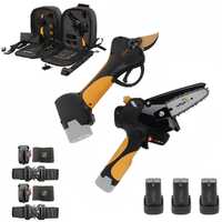Agritec Flora PCP100A + PC32 - Kit Potatore a batteria manuale + Forbici elettriche da potatura - 3x 14.4V  2.5Ah - Diametro di taglio 32mm