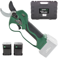 GreenBay TopCut 33 - Forbice elettrica da potatura - 2x 16.8V 4Ah - Diametro di taglio 32mm