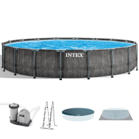 Intex Prisma Frame Greywood 26744NP - Ø549x122 cm - Piscina Rotonda