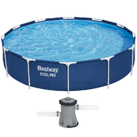 Bestway Steel Pro 56681 - Ø366x76 cm - Piscina Rotonda + Pompa filtro 16 W