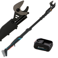 Gardena EasyCut 110/18V P4A - Forbice elettrica da potatura su asta - 18V 2Ah - Diametro di taglio 28mm