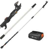 Gardena HighCut 360/18V P4A - Forbice elettrica da potatura su asta - 18V 2Ah - Diametro di taglio 28mm