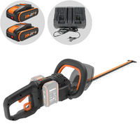 Worx Nitro WG286E - Tagliasiepi a batteria 2x20V/2Ah - Lama da 60 cm